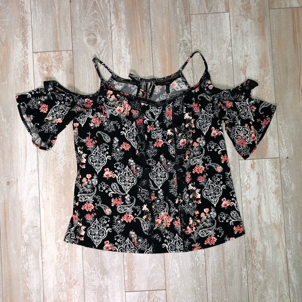 WHBM cold shoulder blouse